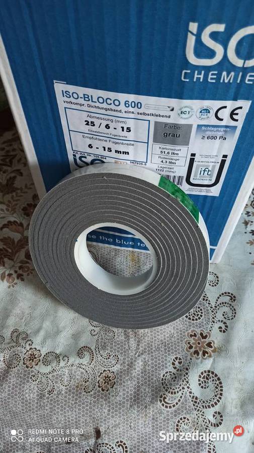 Taśma rozprężne ISO chemie do izolacji drzwi inny materiał Drzwi i okna Dom i Ogród