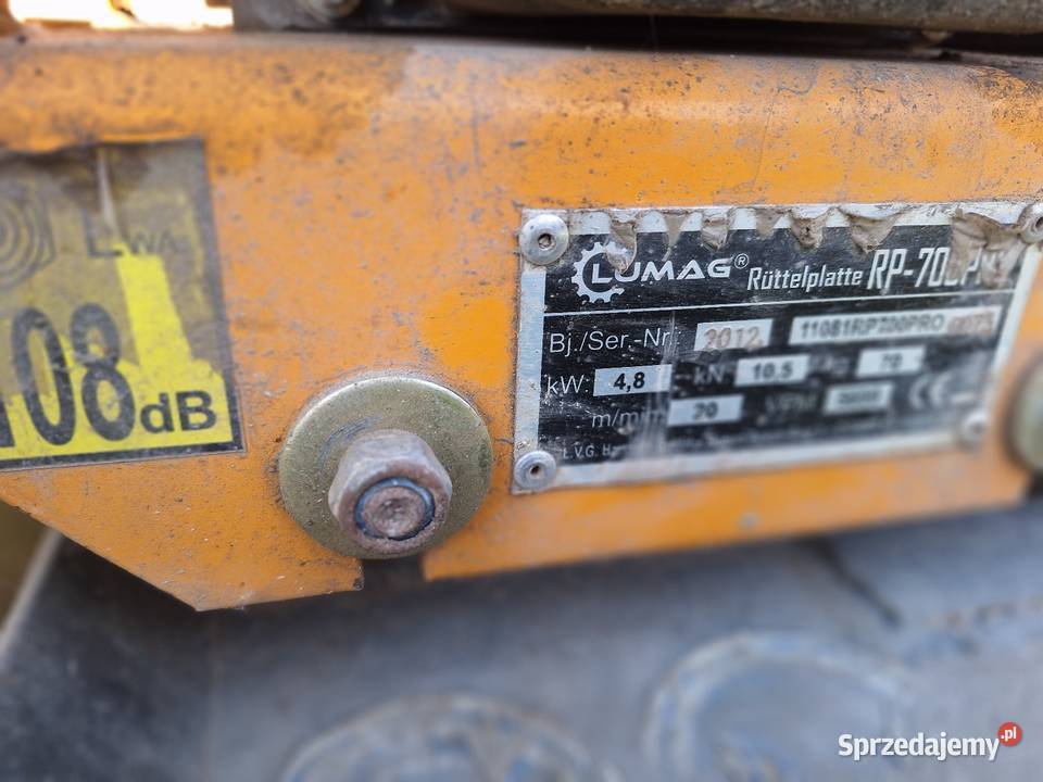 Zagęszczarka LUMAG RP700PRO Sochaczew sprzedam