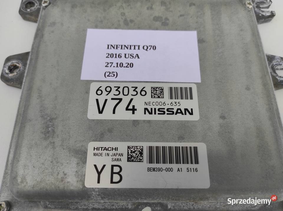 KOMPUTER SILNIKA MODUŁ BCM INFINITI Q70 M37 USA osobowe Nowy Tomyśl