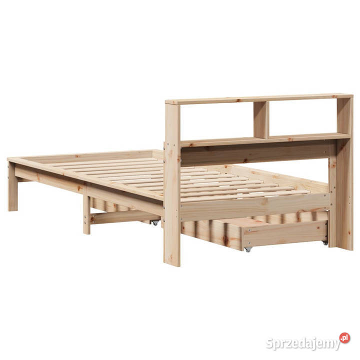 Łóżko z regałem bez materaca sosnowe 90x200 sprzedam