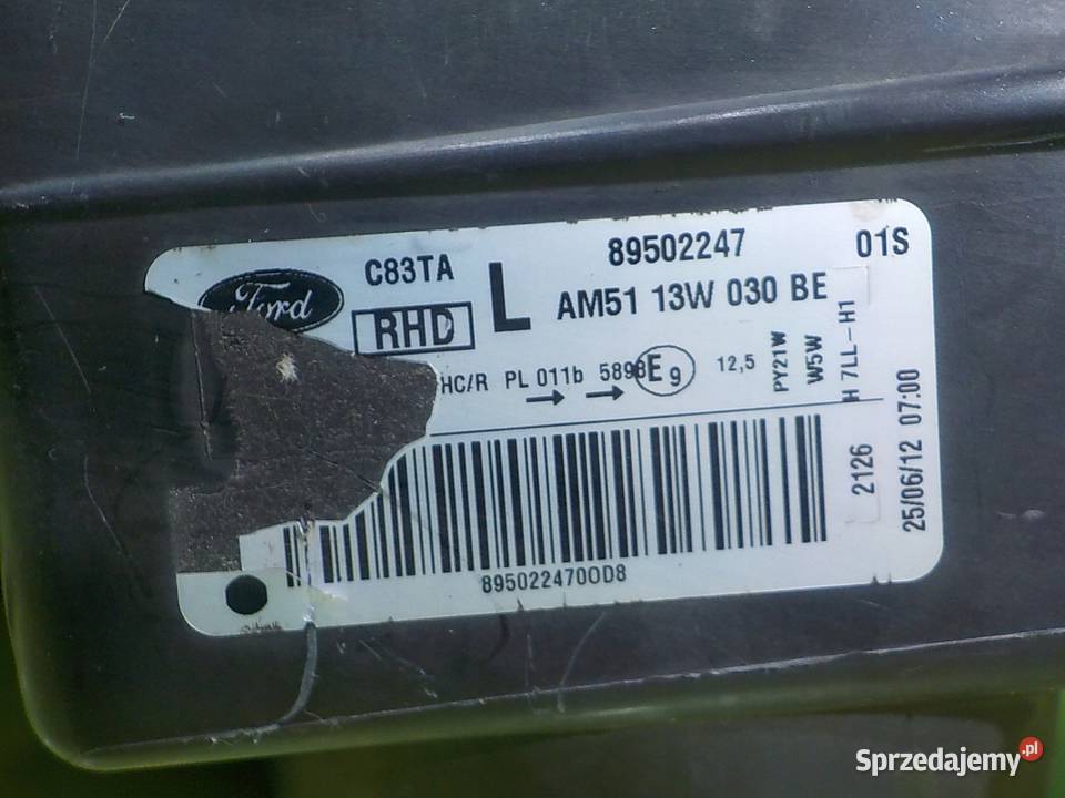 FORD C MK2 12r 5D lampa lewa przod 89502247 Suków