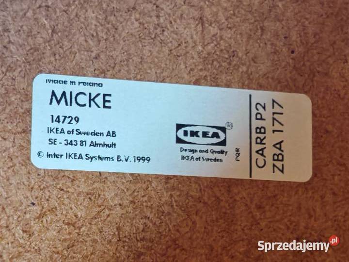 biurko IKEA MICKE białe z nadstawką Szczecin