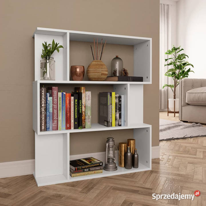 Regał na książki biały 80x24x96 materiał Warszawa sprzedam