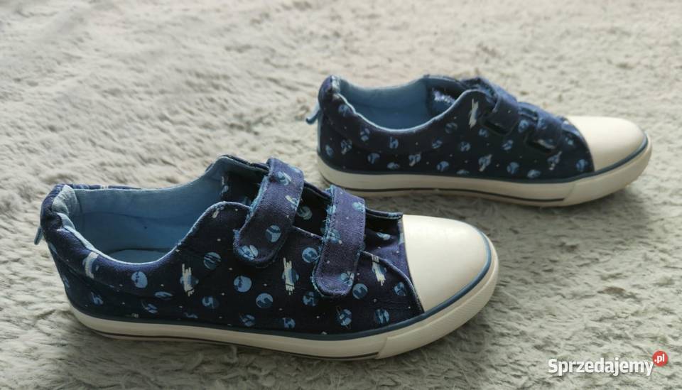 Granatowe trampki buty na rzepy w planety In Warszawa sprzedam