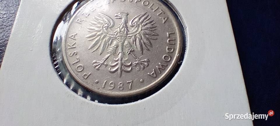 Stare monety 20 złotych 1987 skrętka PRL Polska Lesko