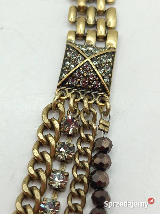 Naszyjnik kolia kolor starego złota Zamość