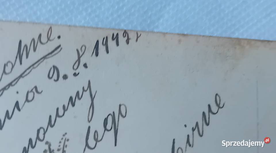Pocztówka zdjęcie pary na rowerze USA 1947 r Koźminek