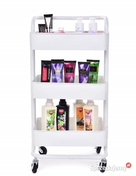 Metalowy regał mobilny 3piętrowy wys 86