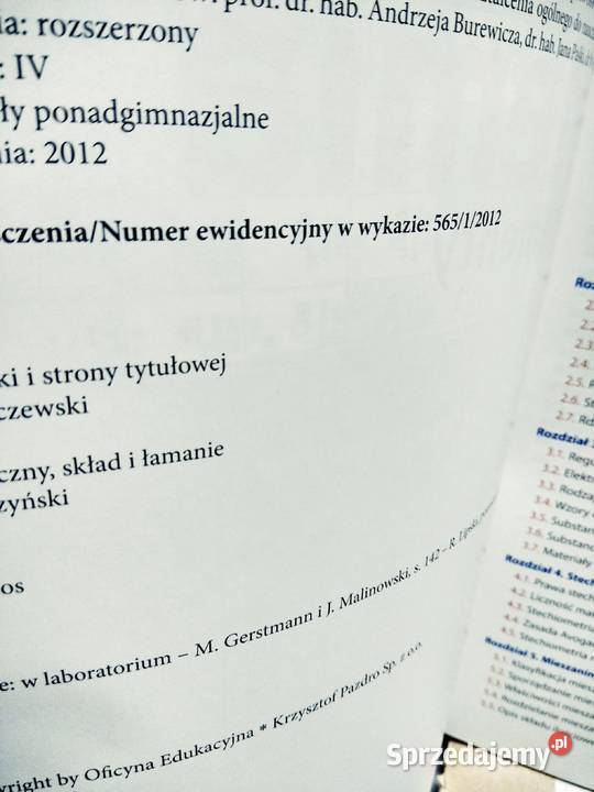 Chemia fundamenty Pazdro matura korepetycje Warszawa
