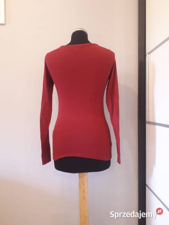 Bordowa bluzka Zalando Essentials XS Bez wzoru Kraków