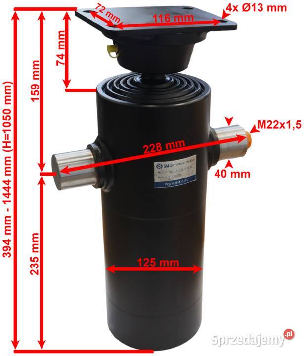 SIŁOWNIK Hydrauliczny Przyczepy ST5 1050 LW 8T Hydraulika Solec Kujawski