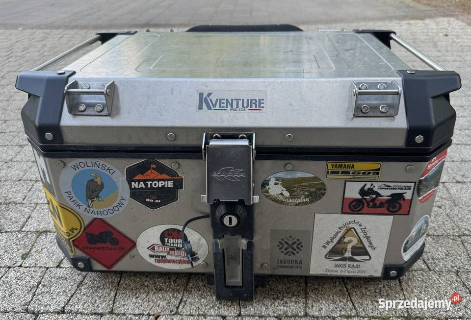 Kufer aluminiowy Kappa 58 l z oparciem Givi Łódź