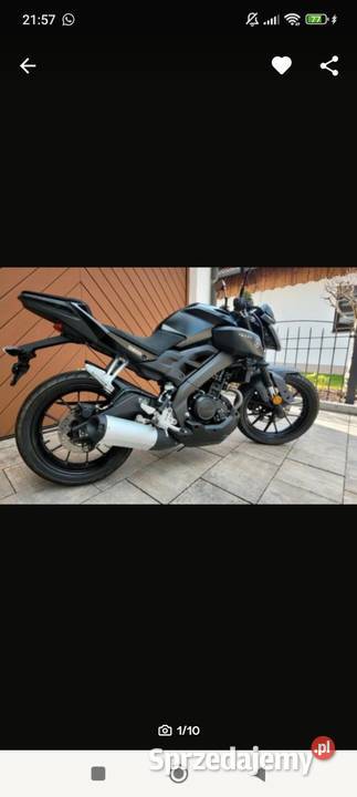 Yamaha mt 125 Super stan niski przebieg Motocykle, skutery, quady Połaniec