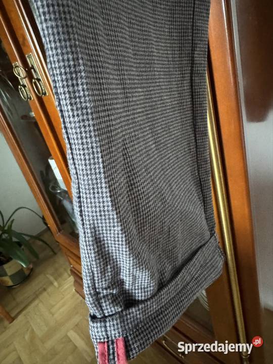 Spodnie męskie Carry 3232 w kratkę drobna Rozmiar M