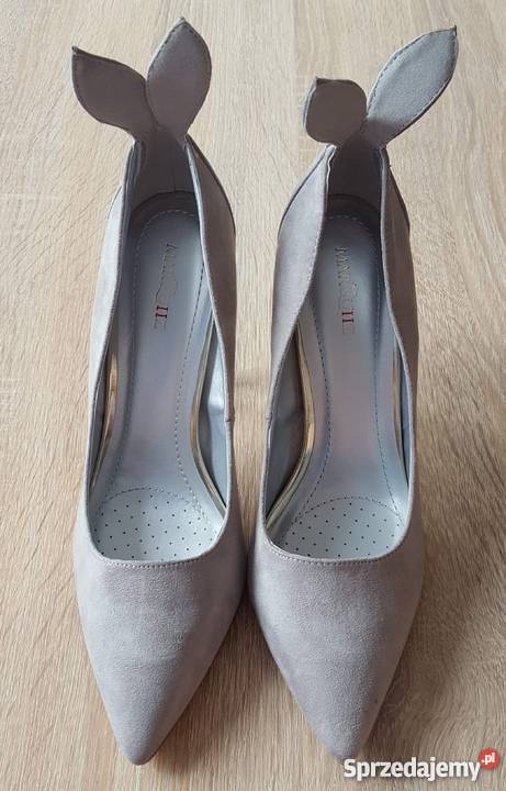Nowe buty szpilki szare 39 obcas uszy królika Szczecin sprzedam