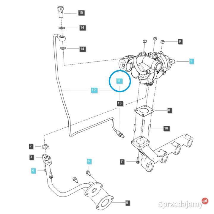 Przewód smarujący turbosprężarki TRG823 Ls Tajęcina sprzedam