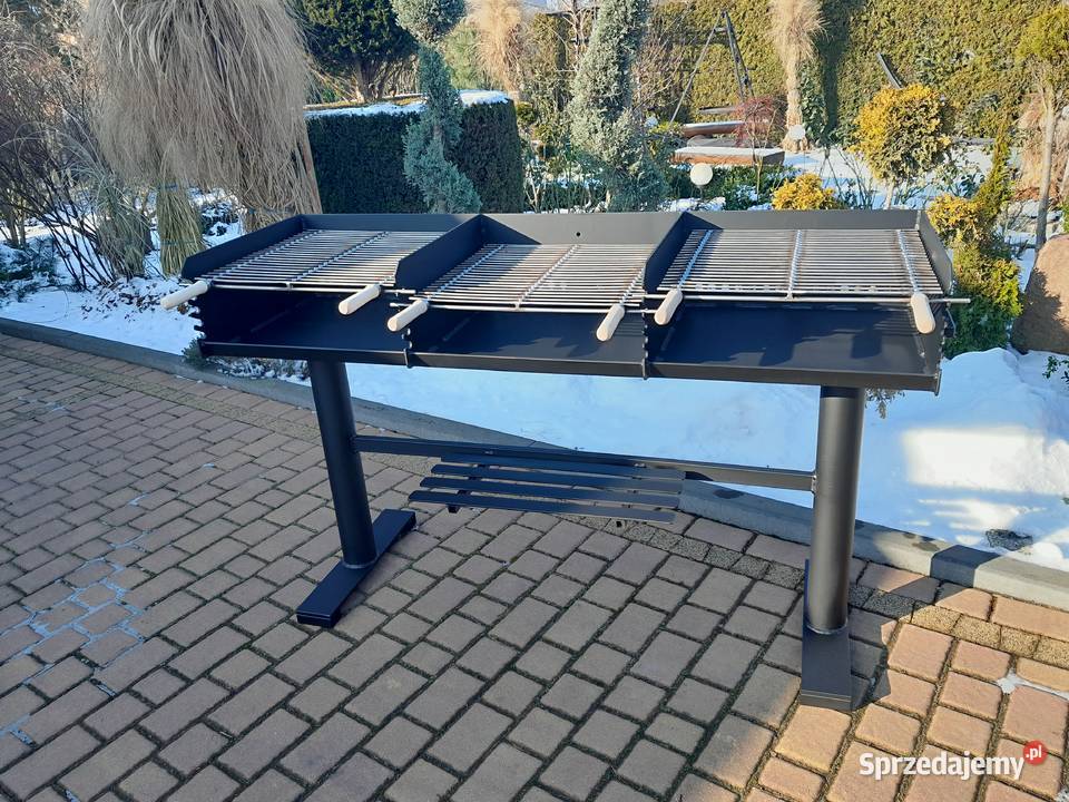 Gastronomiczny grill TRÓJKOMOROWY blacha 5 mm Damasławek