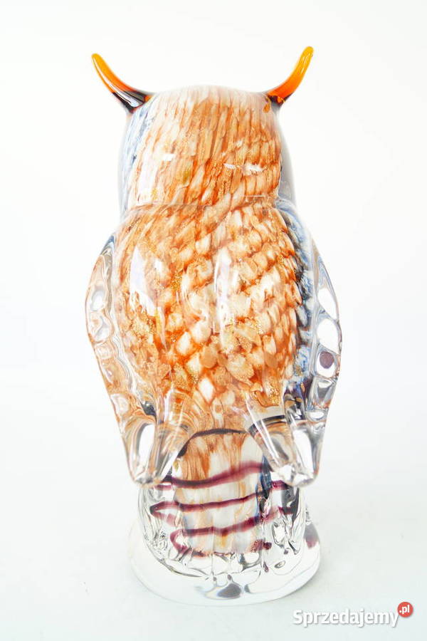 Figurka Murano style SOWA SYMBOL MĄDROŚCI Antyki Gizałki sprzedam