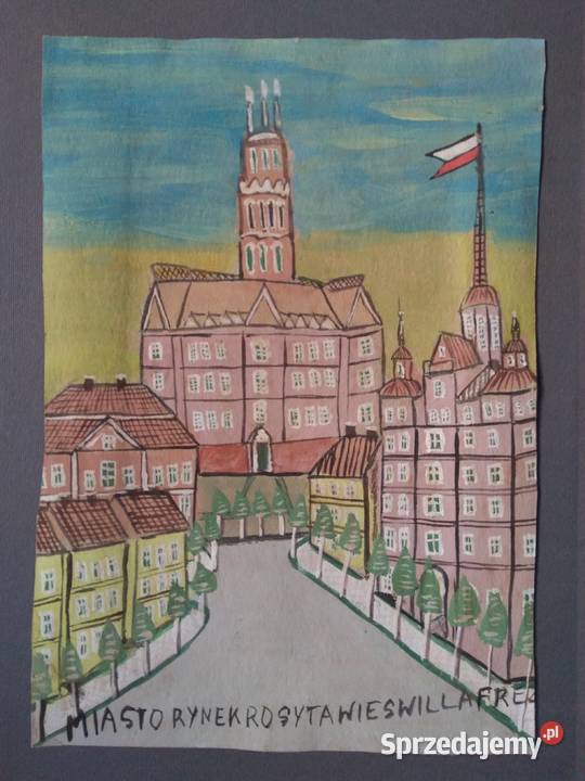 Obraz w typie NIKIFOR KRYNICKI autor nieznany Malarstwo Warszawa