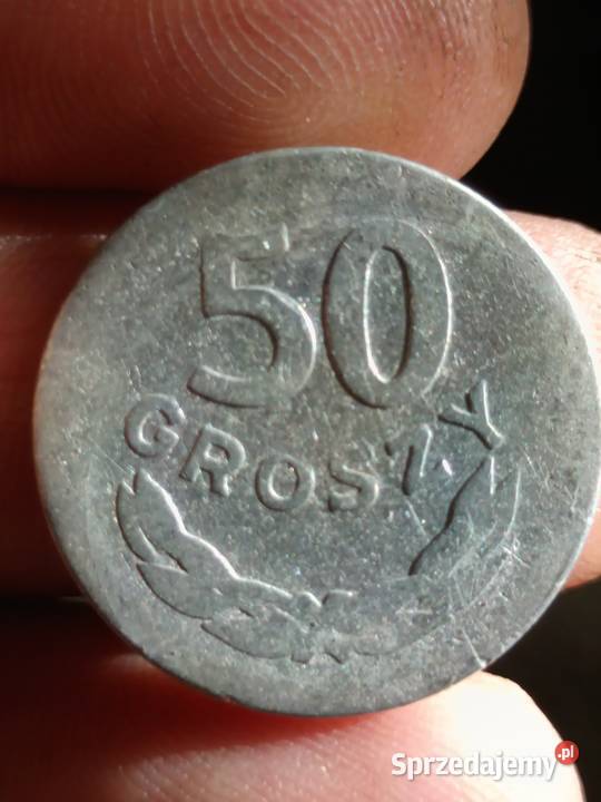 sprzedam monete 50 gr 1957 r lekka skretka Numizmatyka Chełm sprzedam