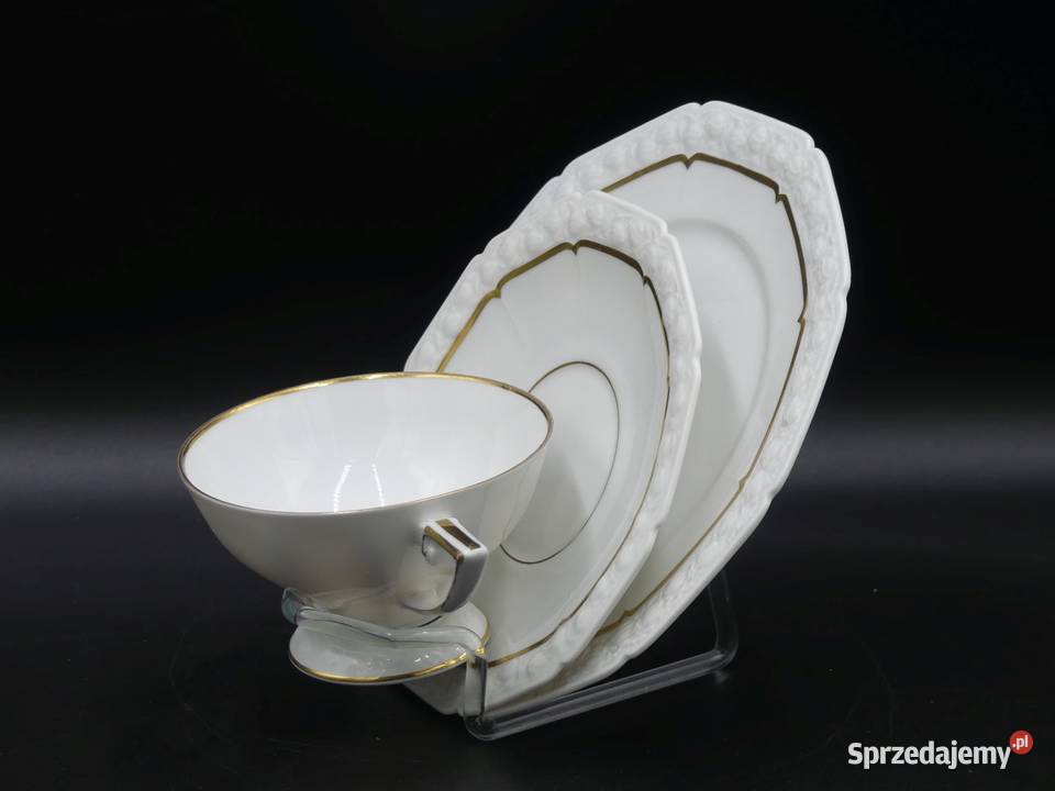 Komplet śniadaniowy Sorau Żary Potsdam art deco Porcelana i szkło Poznań