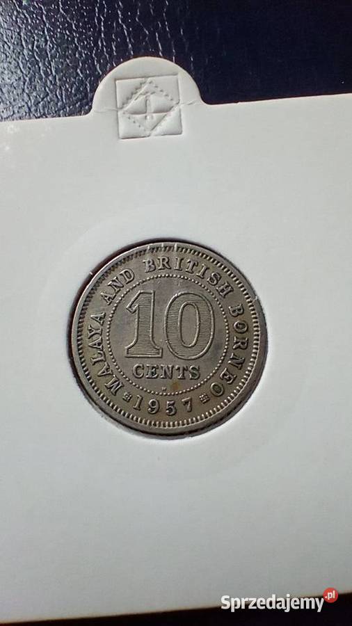 Stare monety 10 cent 1957 Malaje Lesko