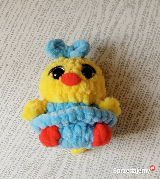 Kaczuszka wykonana na szydełku Łask
