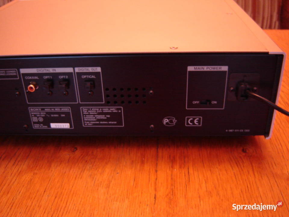 Minidisc Sony MDSJA50 ES z pilotem Elektronika Ostrzeszów