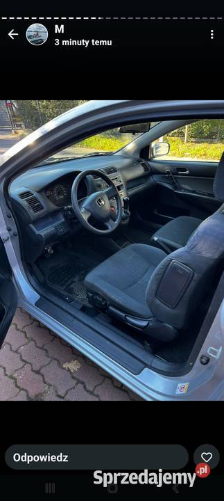 HONDA CIVIC VII 16 Klima szyberdach alufelgi nieuszkodzony Warszawa