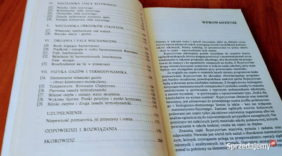 Repetytorium z fizyki mechanika i termodynamika Gdańsk