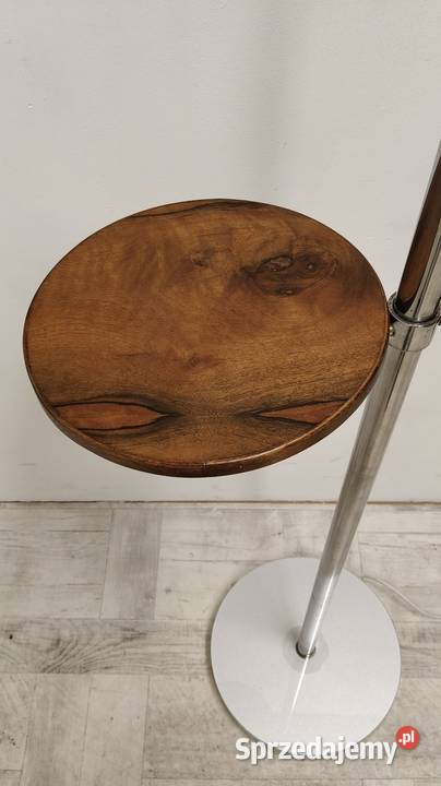 lampa podłogowa art deco modernizm chrom lata Radomsko