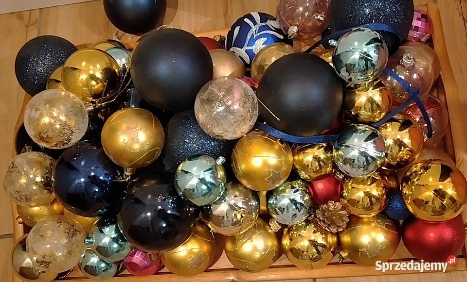 duzy zestaw ozdób choinkowych