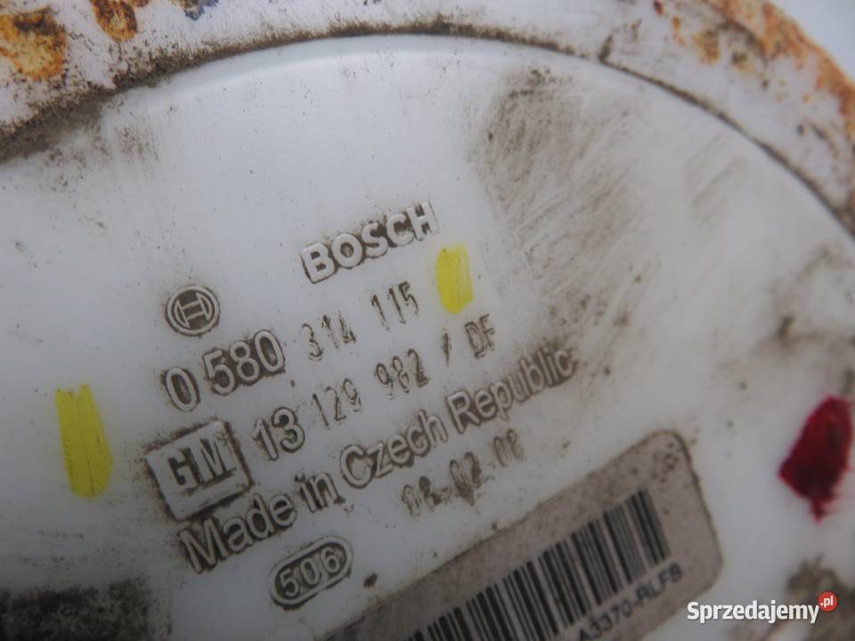 POMPA PALIWA OPEL ZAFIRA B 16 0580314115 małopolskie