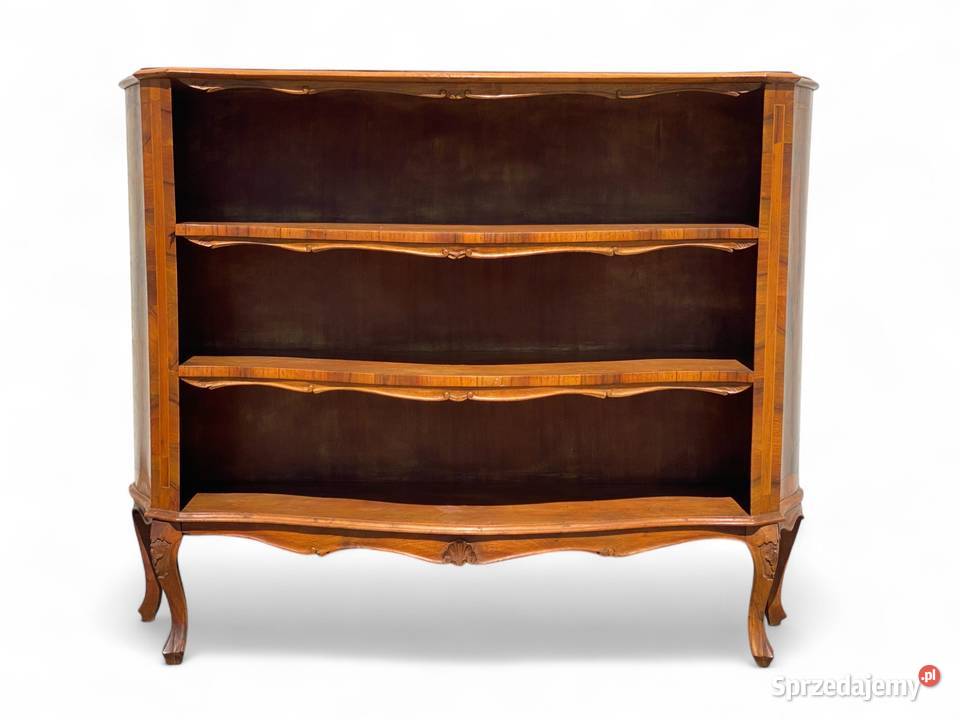 Stary włoski stylowy regał na giętych nogach Gryfice