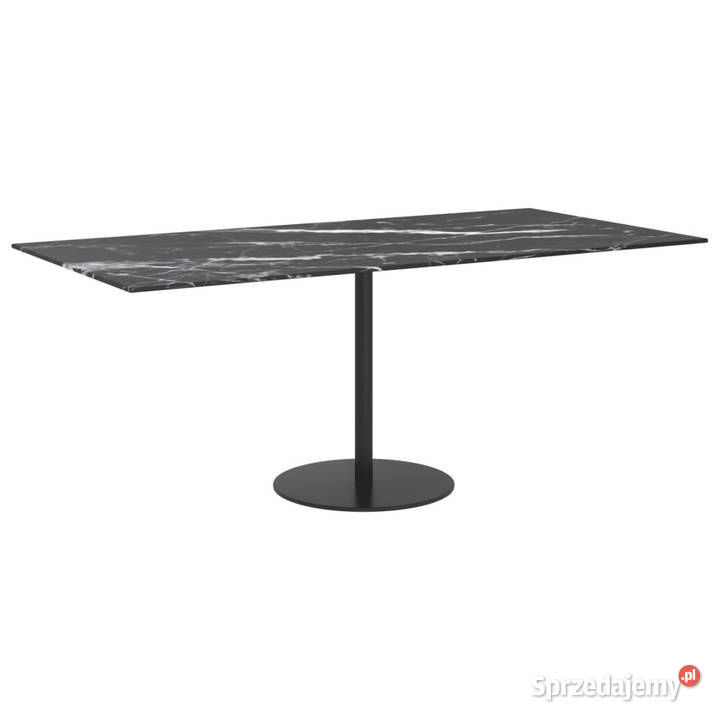 Blat stołu czarny 100x50 6 mm szkło ze wzorem Warszawa