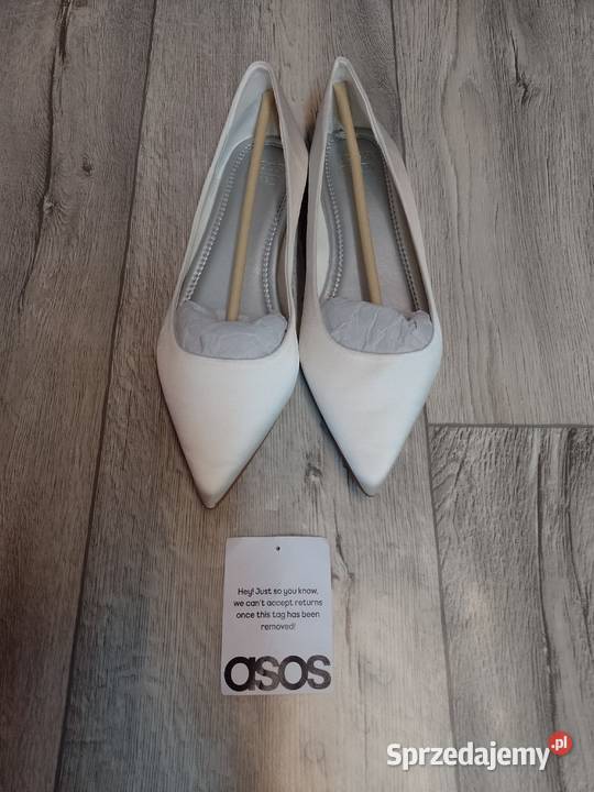 40 ASOS Design Białe baleriny baletki wieczorowe Kraków