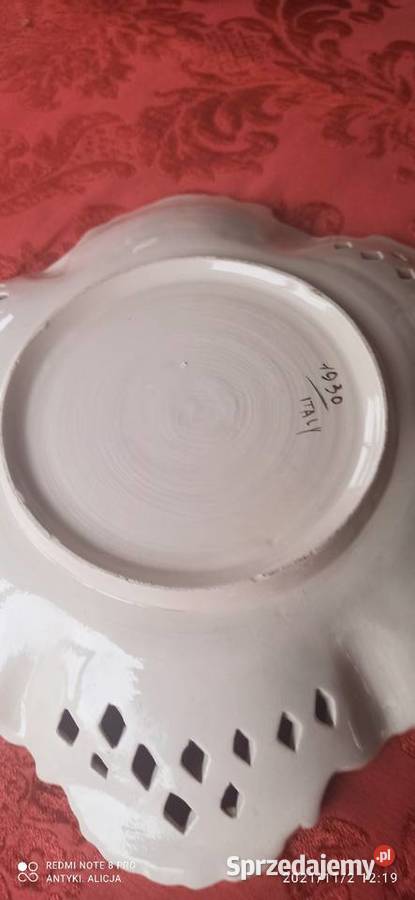 Wspaniała Patera ażury Italy 1930 W kolorze ecru Gdańsk