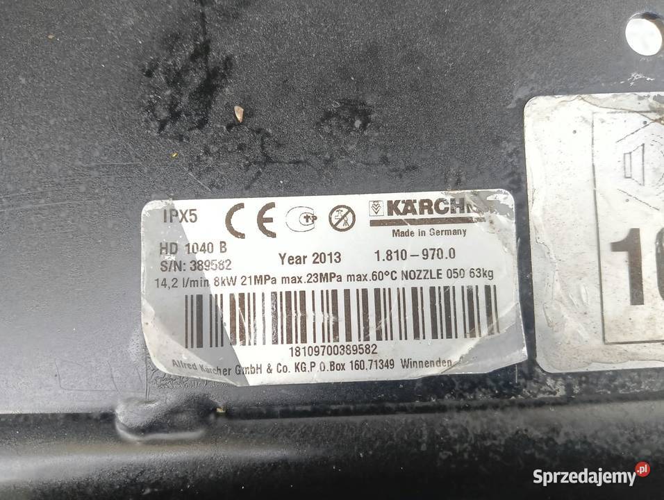 Myjka Karcher HD 1040 B Silnik spalinowy 210 bar mazowieckie