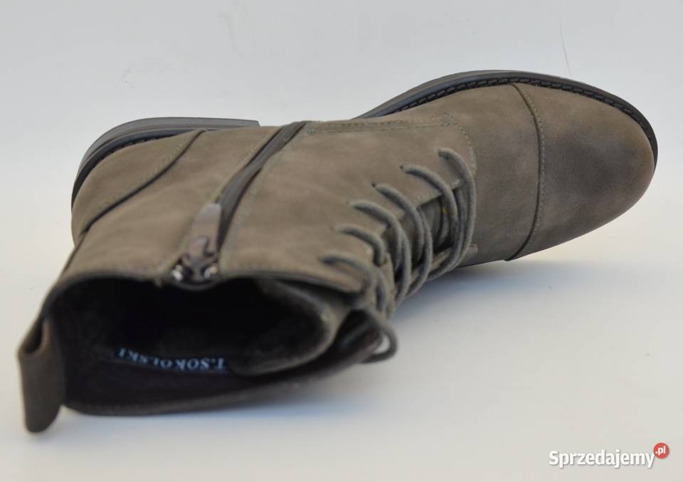 Szare ocieplane botki rozmiar 38 wl18100k01