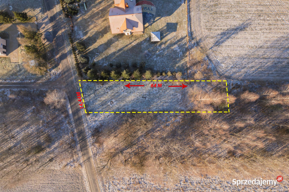 Działka budowlana 900 m2 Ślądkowice 14.4m