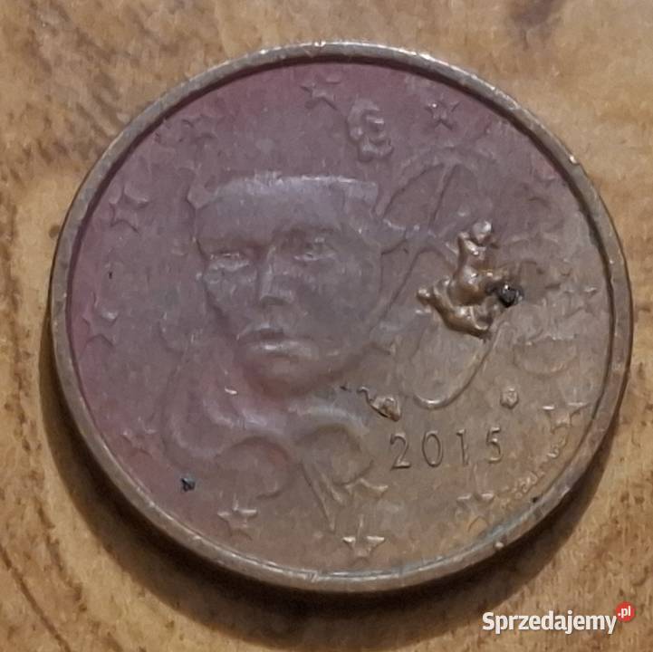 5 Euro cent Francja 2015 zRzadki destrukt warmińsko-mazurskie Lubawa