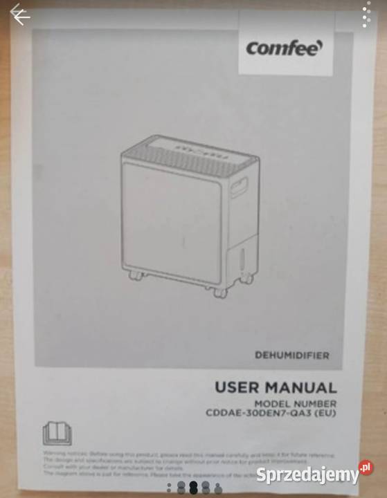 Osuszacz powietrza Comfee 30L WiFi UVC nowy