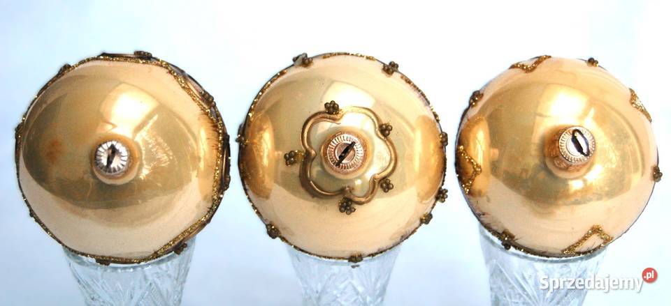 Stare bombki szklane ręcznie malowane Boże Narodzenie