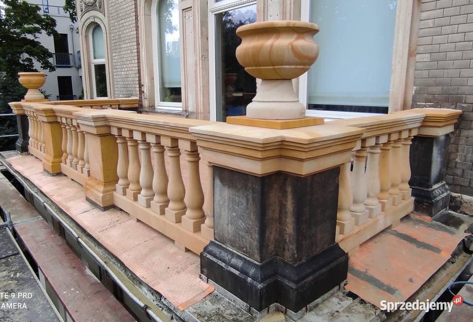 Balustrady z naturalnego kamienia piaskowca Remont i budowa Kamienna Góra