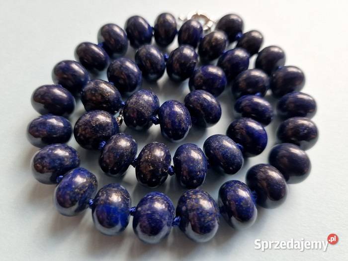 LAPIS LAZULI LAZURYT NASZYJNIK Z PIRYTEM