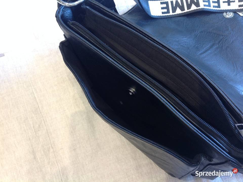 Listonoszka Skórzana Czarna Torebka Damska Nowa Sól