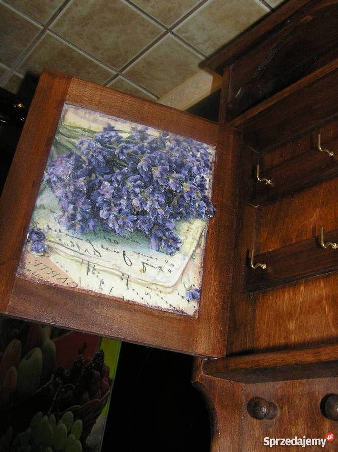Szafka skrzyneczka na klucze decoupage 3D Słupsk sprzedam