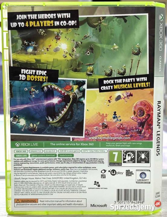 Xbox 360 Rayman Legends warmińsko-mazurskie Elbląg
