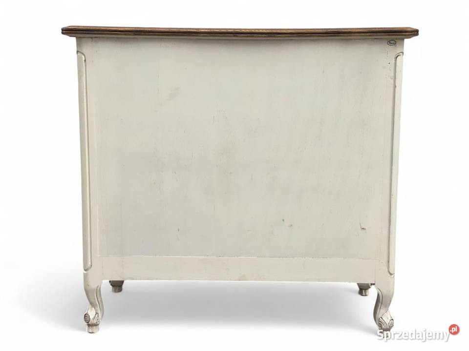 Urokliwa biała komoda rustykalna na giętych zachodniopomorskie
