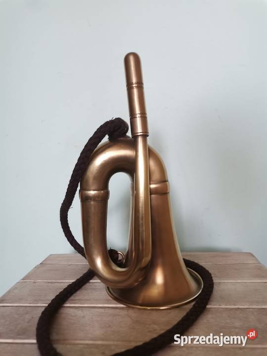 Stara mosiężna trąbka sygnalowa w stylu Art Deco Instrumenty sprzedam